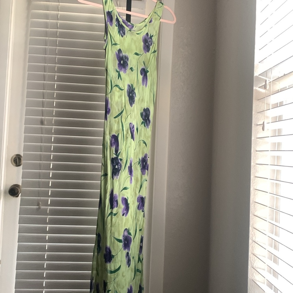 Y2k vintage Reflections fairy feminine sleeveless whimsical floral maxi dress - Picture 4 of 6